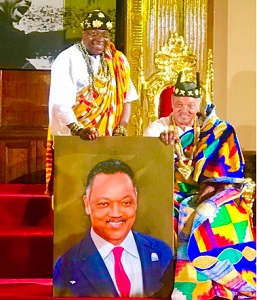 Togbi Jesse Louis Jackson (right) with Togbi Nyaho Tamakloe VI
